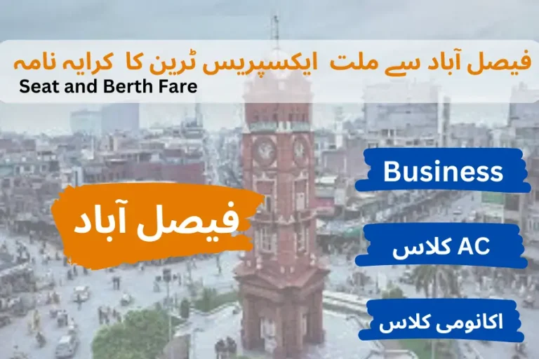 Millat Express Ticket Price from Chiniot February 2024