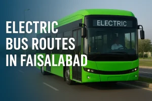 electric bus routes in Faisalabad